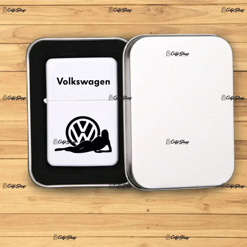 Volkswagen, bricheta metalica gravata laser cu mesaj, model 2